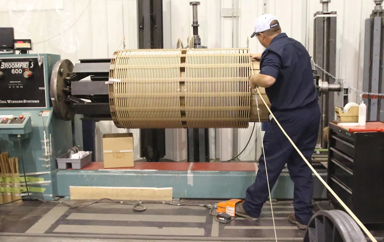 Copper winding of an electric motor